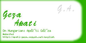 geza apati business card